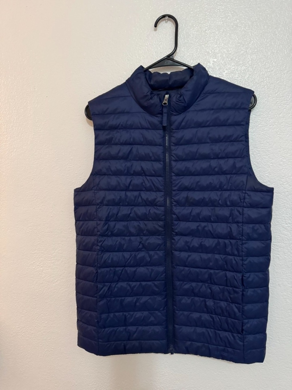 Lands' End Navy Quilted Packable Vest